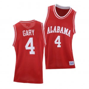 Men's Alabama Crimson Tide #4 Juwan Gary Red 2021 NCAA Throwback College Basketball Jersey 2403YBND1